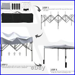 Pop UP Wedding Party Tent Heavy Duty Waterproof Garage Canopy with Bag, 10'x20
