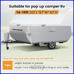 Pop Up Camper Cover, Upgraded 7 Fits Pop Up 14 -16FT SV1-Pop Up Camper Cover