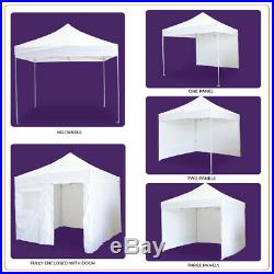 Pop Up Canopy 10x10 Commercial Outdoor Instant Party Tent Side Walls Roller Bag