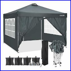 Pop Up Canopy 10x10 Party Wedding Tent Heavy Duty Outdoor Gazebo with 4 Sandbags
