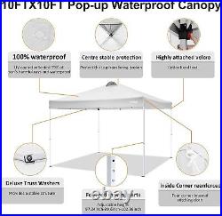 Pop Up Canopy 10x10Foldable Waterproof Oxford Cloth Awning Tent with wind US. Y