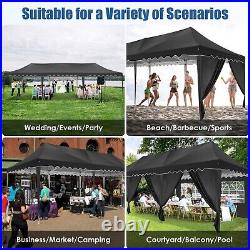 Pop Up Canopy 10x30FT Large Party Tent Portable Outdoor Canopy with 8 Sidewalls