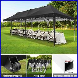 Pop Up Canopy 10x30FT Large Party Tent Portable Outdoor Canopy with 8 Sidewalls