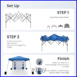 Pop Up Canopy 12x12 Folding Tent Protable Ez up Gazebo Party Tent with1pc Sidewall