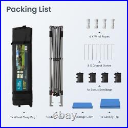 Pop Up Canopy 12x12 Folding Tent Protable Ez up Gazebo Party Tent with1pc Sidewall