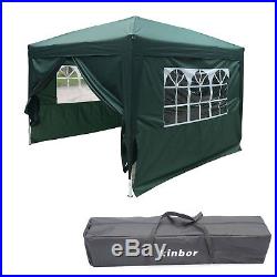 Pop Up Canopy Commercial Outdoor Party Tent with 4 Sides Wall 10'x10' KINBOR
