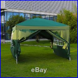 Pop Up Canopy Commercial Outdoor Party Tent with 4 Sides Wall 10'x10' KINBOR