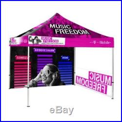 Pop Up Canopy Full Color Custom Print Trade Show Booth Vendor Tent 10x10
