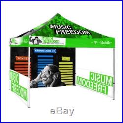 Pop Up Canopy Full Color Custom Print Trade Show Booth Vendor Tent 10x10