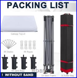 Pop Up Canopy Tent 10x10Ft Waterproof UV Protective Metal Frame