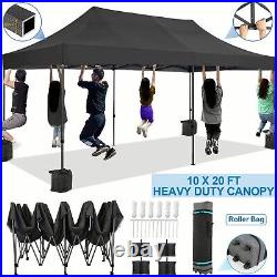 Pop Up Canopy Tent 10x20 Heavy Duty with 6 Removable Sidewalls for Parties Gazebo