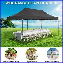 Pop Up Canopy Tent 10x20 Heavy Duty with 6 Removable Sidewalls for Parties Gazebo