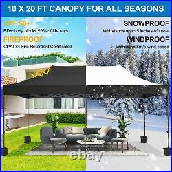 Pop Up Canopy Tent 10x20 Heavy Duty with 6 Removable Sidewalls for Parties Gazebo