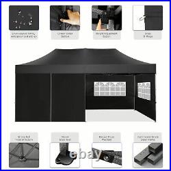 Pop Up Canopy Tent 10x20 Heavy Duty with 6 Removable Sidewalls for Parties Gazebo