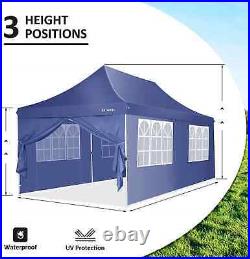 Pop Up Canopy Tent 10x20Heavy Duty Outdoor Canopy Gazebo with6 Removable Sidewalls