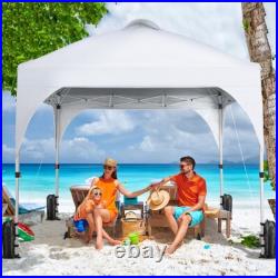 Pop Up Canopy Tent, 8x8ft Portable Instant Adjustable Canopy with Wheeled Bag