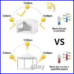 Pop Up Canopy Tent With4 Sidewalls 8x8 Camping Instant Adjustable Canopy withSandbag