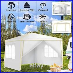 Pop Up Canopy Tent with 4 Removable Sidewalls 10x10'' Tent Event Beach Gazebous