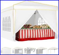 Pop Up Canopy Tent with 4 Removable Sidewalls 10x10'' Tent Event Beach Gazebous