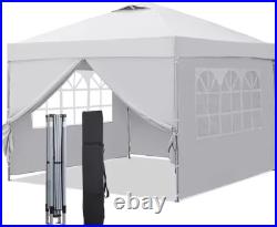 Pop-Up Canopy Tent with Sidewalls Easy Setup Outdoor Gazebo for Beach & Events