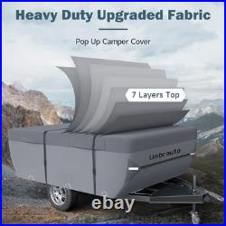 Pop Up Folding Camper Cover Upgraded 7 Layers Fits 8-10FT Pop Up Camper Cover