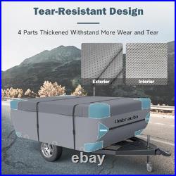 Pop Up Folding Camper Cover Upgraded 7 Layers Fits 8-10FT Pop Up Camper Cover