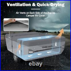 Pop Up Folding Camper Cover Upgraded 7 Layers Fits 8-10FT Pop Up Camper Cover
