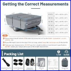 Pop Up Folding Camper Cover Upgraded 7 Layers Fits 8-10FT Pop Up Camper Cover
