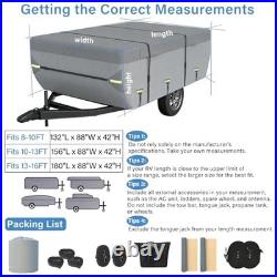 Pop Up Folding Camper Cover, Upgraded 8 Layers Top Fits 10 to 12 Fits 10-12FT Pop Up Folding Camper Cover, Upgraded 8 Layers Top Fits 10 to 12 Fits 10-12FT