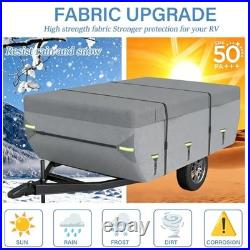 Pop Up Folding Camper Cover, Upgraded 8 Layers Top Fits 10 to 12 Fits 10-12FT