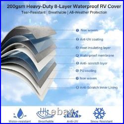 Pop Up Folding Camper Cover, Upgraded 8 Layers Top Fits 10 to 12 Fits 10-12FT
