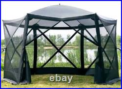 Pop Up Gazebo Screen House Tent for Camping 11.5 ft for 8-10 Person Instant