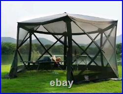 Pop Up Gazebo Screen House Tent for Camping 11.5 ft for 8-10 Person Instant