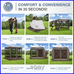 Pop Up Gazebo Screen Tent Screen House for Camping, 10FTx10FT Screen Room wit