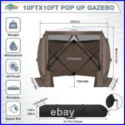 Pop Up Gazebo Screen Tent Screen House for Camping, 10FTx10FT Screen Room wit