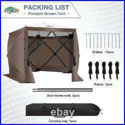 Pop Up Gazebo Screen Tent Screen House for Camping, 10FTx10FT Screen Room wit