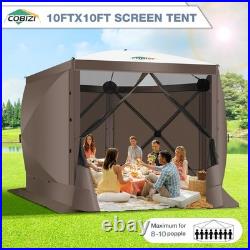 Pop Up Gazebo Screen Tent Screen House for Camping, 10FTx10FT Screen Room wit