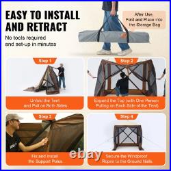 Pop Up Gazebo Tent 66 Patio Camping Canopy 4 Sided Sun Shelter Shade