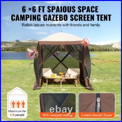 Pop Up Gazebo Tent 66 Patio Camping Canopy 4 Sided Sun Shelter Shade