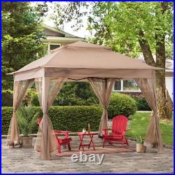 Pop-Up Instant Gazebo 10x10 ft Outdoor Portable Steel 2-Tier Top Canopy Tent