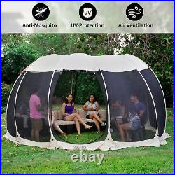 Pop Up Screen House Room Outdoor Camping Tent Canopy Gazebo 8-10 Person Patio