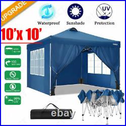 Pop-up Canopy 10'x10' Folding Waterproof Oxford Cloth Awning Tent + wind hole
