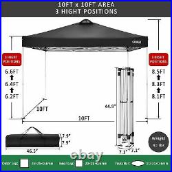 Pop up Canopy 10x10Foldable Waterproof Oxford Cloth Awning Tent with wind hole