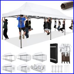 Pop up Canopy 10x30 Heavy Duty Commercial Tent with 8 Sidewalls Thickened Frame