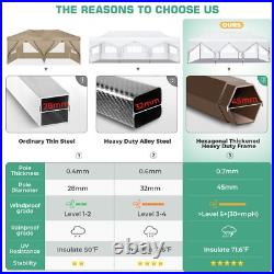 Pop up Canopy 10x30 Heavy Duty Commercial Tent with 8 Sidewalls Thickened Frame