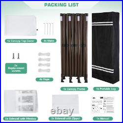 Pop up Canopy 10x30 Heavy Duty Commercial Tent with 8 Sidewalls Thickened Frame