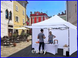 Pop up Canopy Tent with Awning and Sidewalls 10X10 Market -Series, White