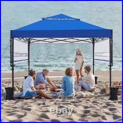 Pop-up Canopy Tent withSide Awnings 10x17ft 1 Hand Setup Instant Canopy Adjustable