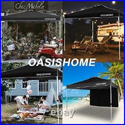Pop-up Gazebo Instant Portable Canopy Tent 10'x10', with 1 Sidewall, Wheeled