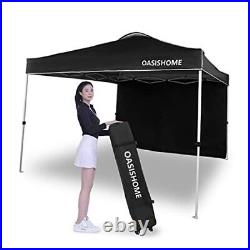 Pop-up Gazebo Instant Portable Canopy Tent 10'x10', with 1 Sidewall, Wheeled